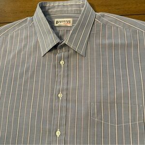 VTG The American Edition Collection Men Stripe Button Up Shirt S 18 SS USA MADE